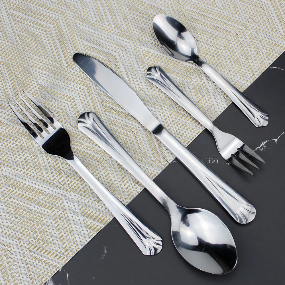 LUCF classic solemn Stainless Steel Cutlery excellent Polish work Elegant Western Dinnerware for Restaurant In Stock Recommend