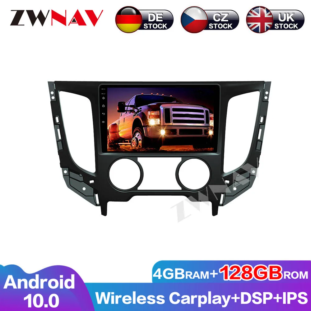 DVD Player 128G Android10 Stereo Multimedia Auto Radio DSP Audio Touch Screen Car For Mitsubishi Triton MT GPS Head Unit