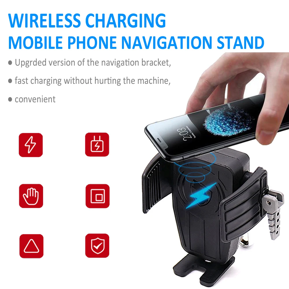 GPS Phone Holder Wireless Charging Navigation Support Bracket For HONDA Gold Wing GL 1800 F6B GL1800 Tour DCT Airbag 2018-2021