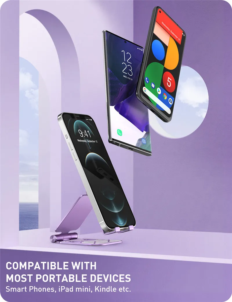Adjustable Cell Phone Stand Holder I-Blason Phone Dock Multi Angle Compatible with Smart Phone For iPhone For Android Smartphone