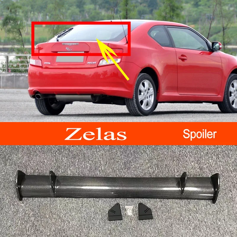 

Zelas Real Carbon Fiber / FRP GT-style Car-styling Sporty Rear Trunk Wing Spoiler for Toyota Zelas 2-Door Sedan
