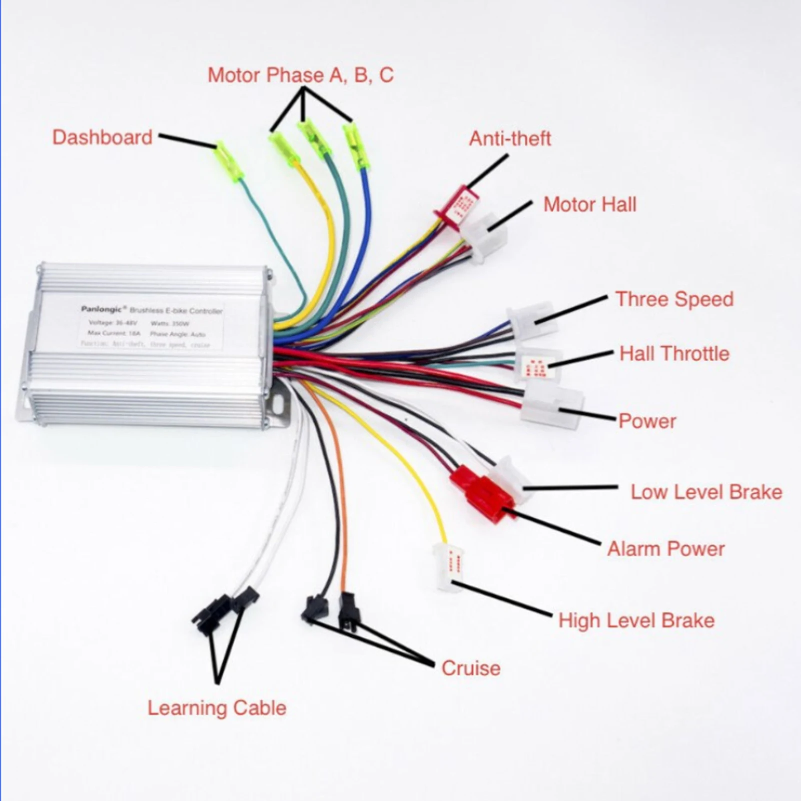 36V/48V 350W Motor Speed Controller Electric Bicycle E-Bike Scooter Brushless Direct Current Motor Control Box