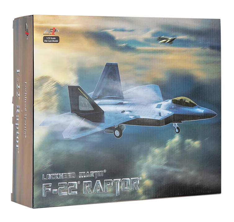 1:72 Raptor USA F-22 AF1 Genuine Fighter Alloy Model Plane With Static For Adult Gifts Toy Collection Original Box