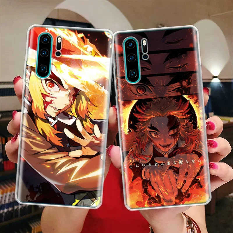 Demon Slayer Rengoku Kyoujurou Silicon Call Phone Case For Huawei Y5 Y6 Y7 Y9 Honor 10 Lite 9 8A Pro 8S 8X P Smart Z 2019 9X 10i