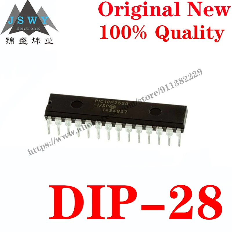 

10~100 PCS PIC18F2520-I/SP DIP-28 Semiconductor 8-bit Microcontroller -MCU IC Chip for module arduino Free Shiping PIC 18F2520-I