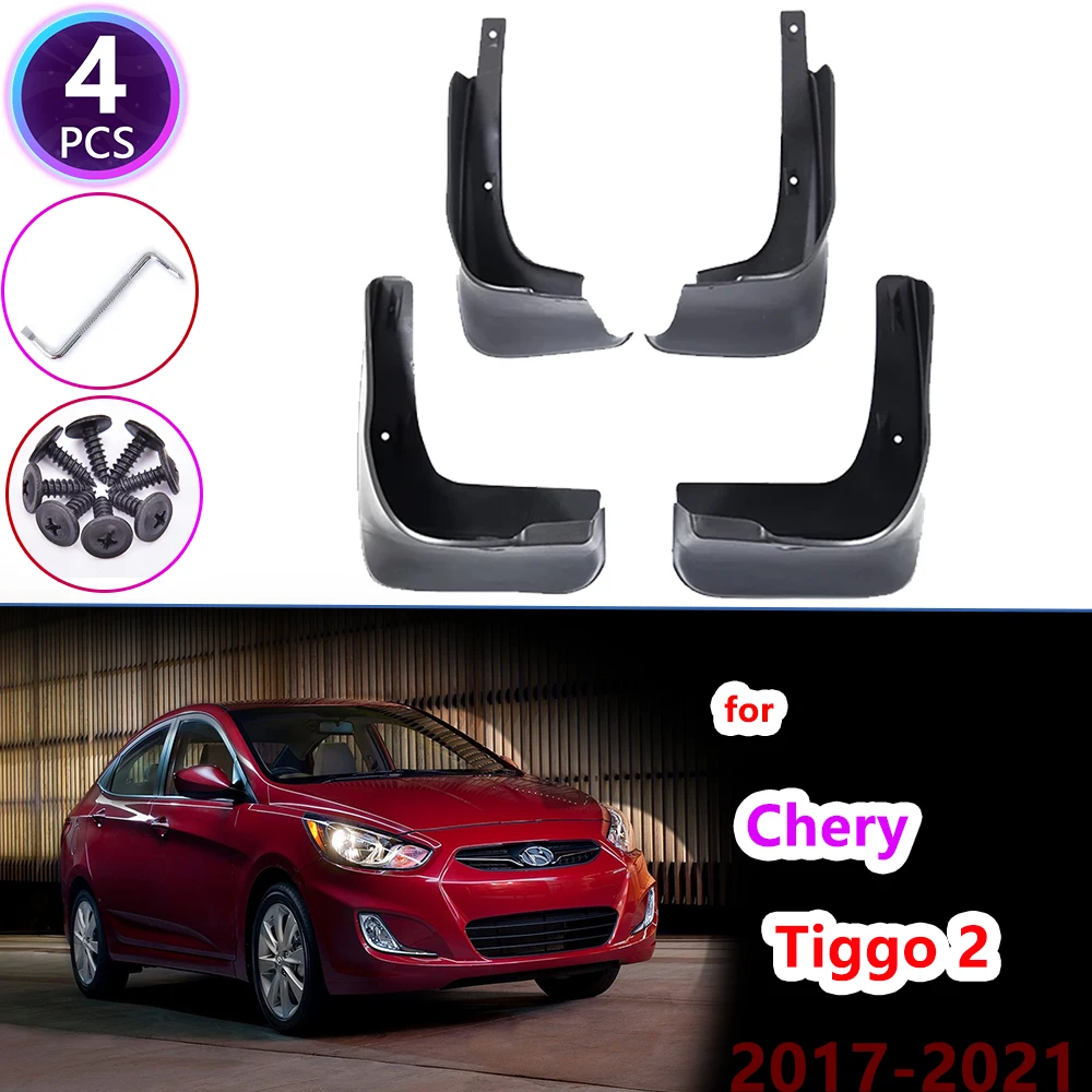 

4PCS for Chery Tiggo 2 3X 2017 2018 2019 2020 20 Front Rear Car Mudflap Fender Guard Splash Flap Mudguards Auto Accessories