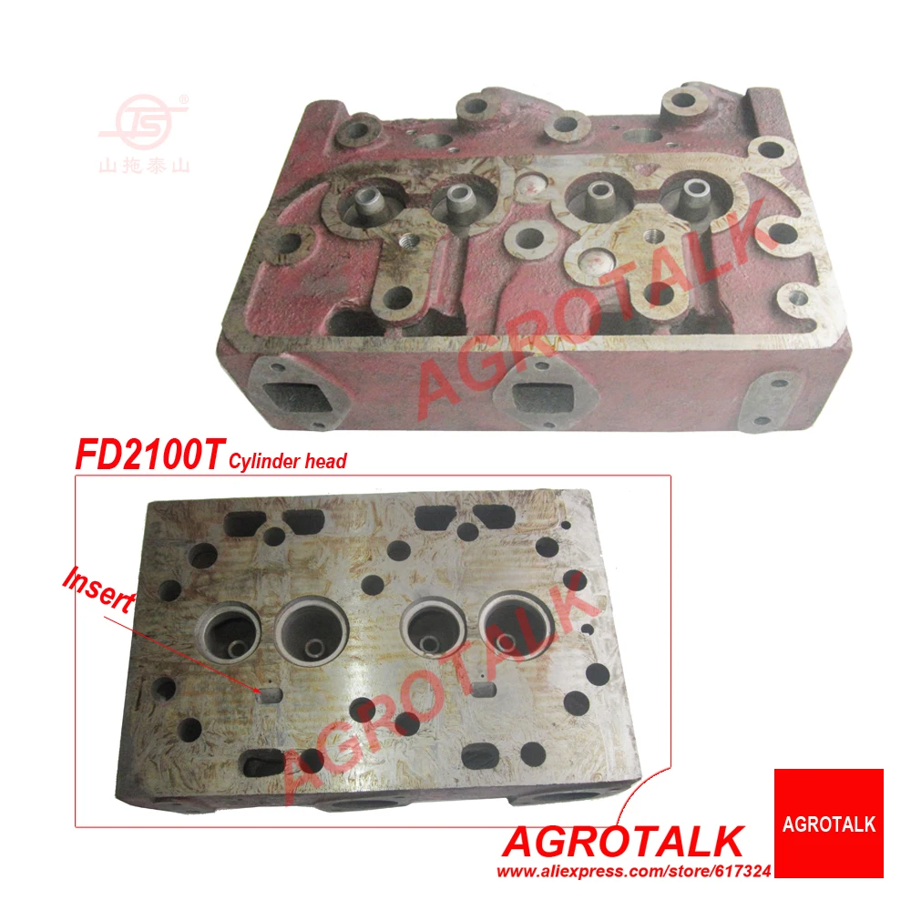 Cylinder head kit for Taishan Feidong engine FD295T / FD2100T / FD295TA / FD2100TA ( T means swirl , TA meas direct injection )