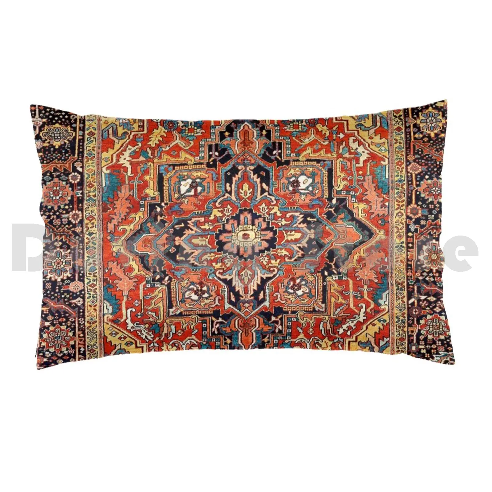 Heriz Persian Print Pillow Case Printed 50x75 Persian Vintage Vintage Floral Tribal