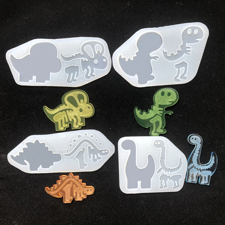DIY UV Resin Dinosaur Skeletons Silicone Mould Dried Flower Resin Decorative Craft DIY  Mold Epoxy Resin Molds for Jewelry