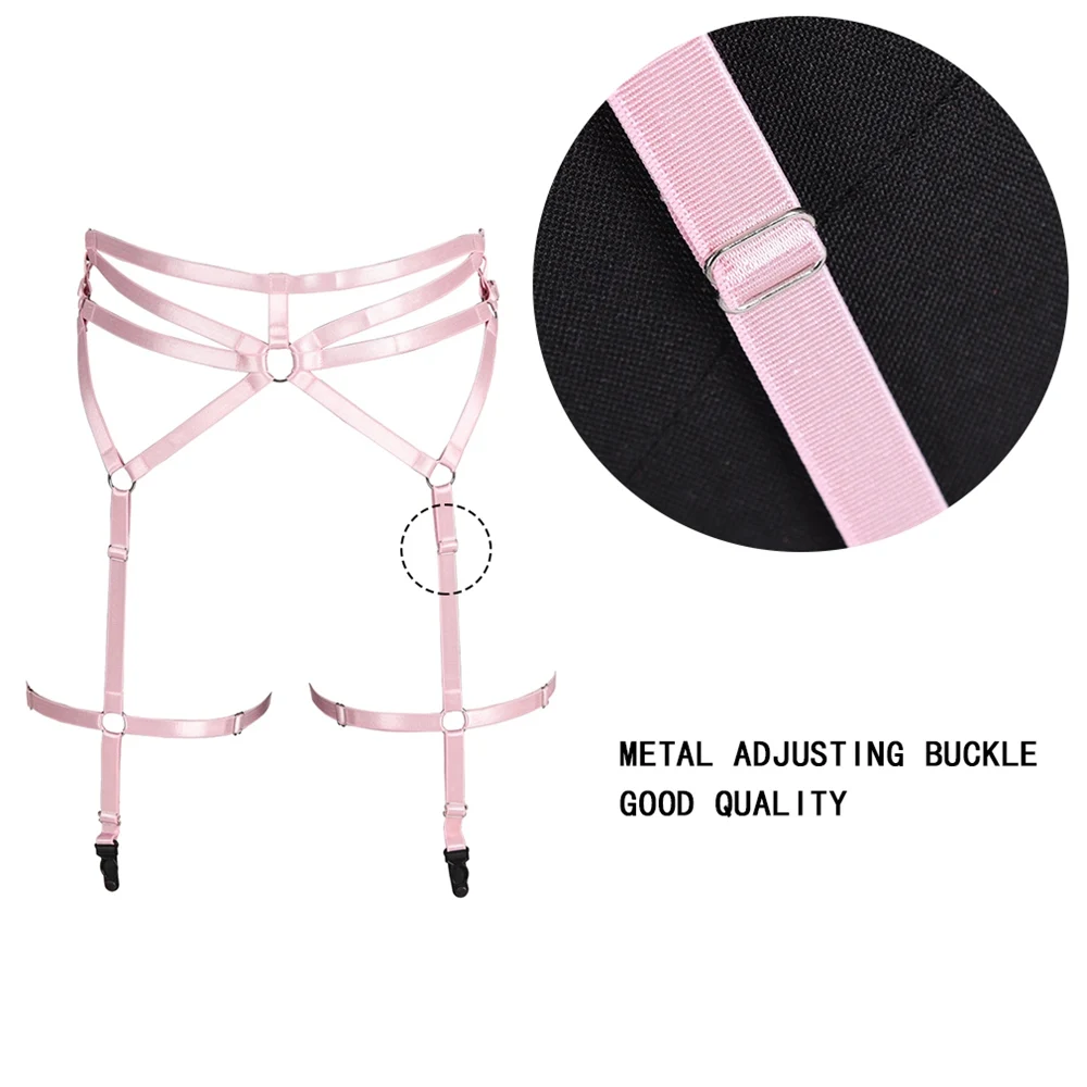 Harajuku Straps Adjust Waist Suspender Belt Size Body Harness Women Sexy Stocking Garters Punk Goth Accessories Dance Wear