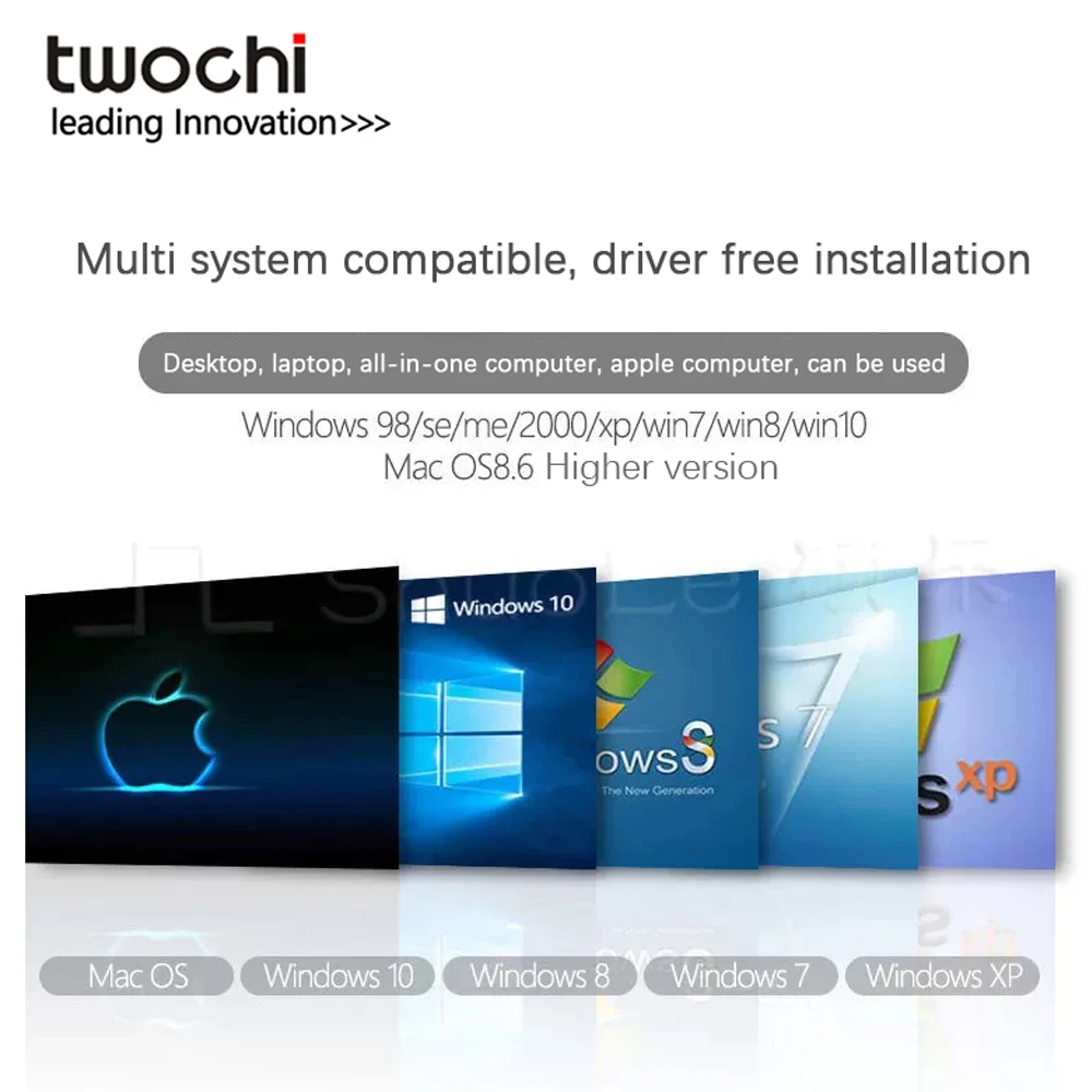 TWOCHI''2TB 1TB Super External Hard Drive Disk USB2.0 HDD Storage For PC, Mac,Tablet, PS3, PS4,TV :Add Logo For Free Design