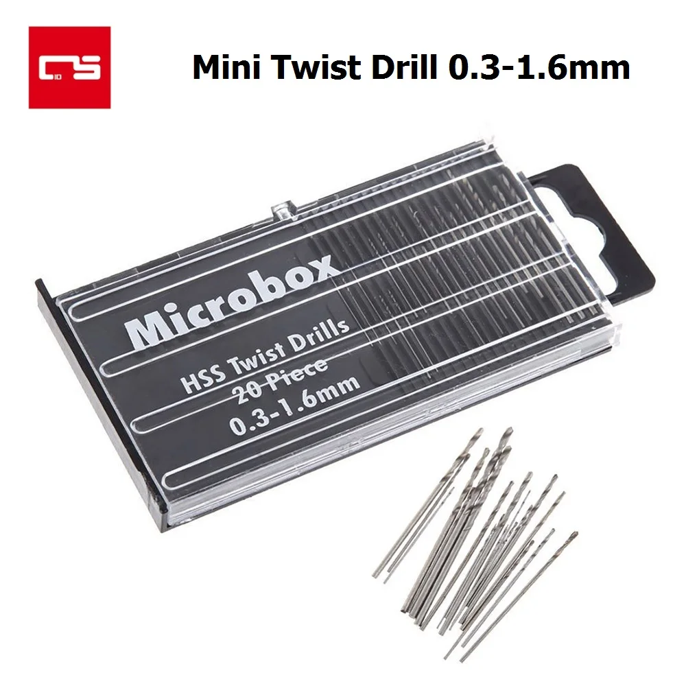 Set di punte da trapano 0.3-1.6mm HSS Micro Twist Bit trapano elettrico Keyless Chuck Bit per riparazione di orologi gioielli artigianali strumenti per la lavorazione del legno