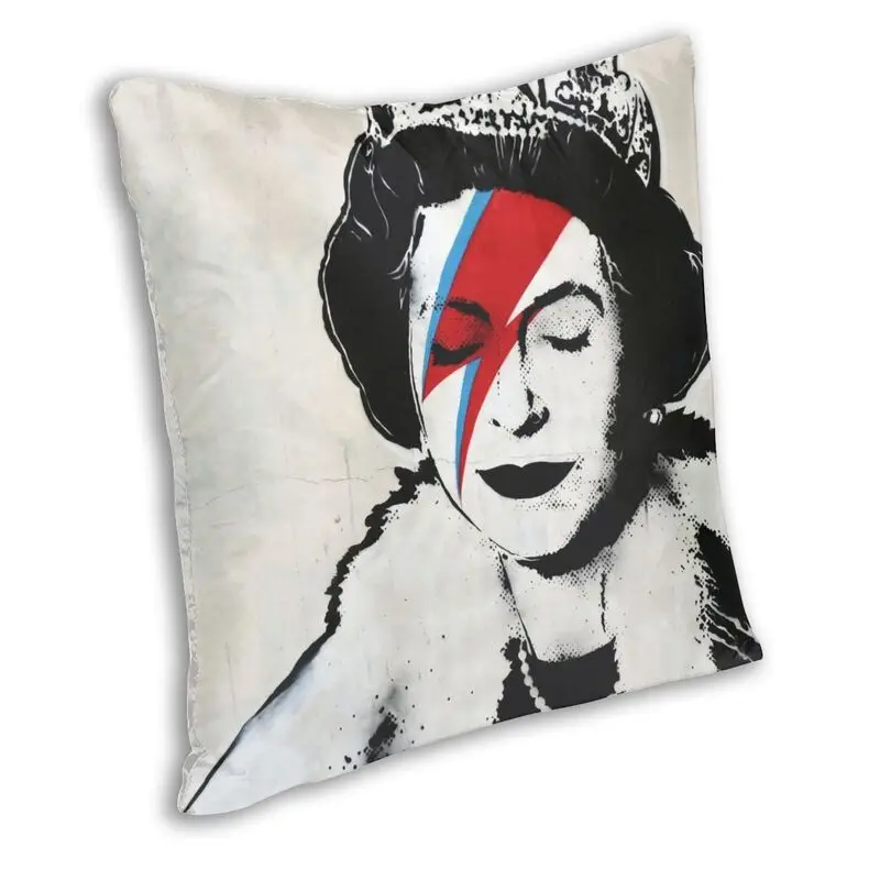 Banksy UK England Queen Elisabeth Rockband Face Makeup Cushion Covers Sofa Home Decorative Square Pillow Case 40x40