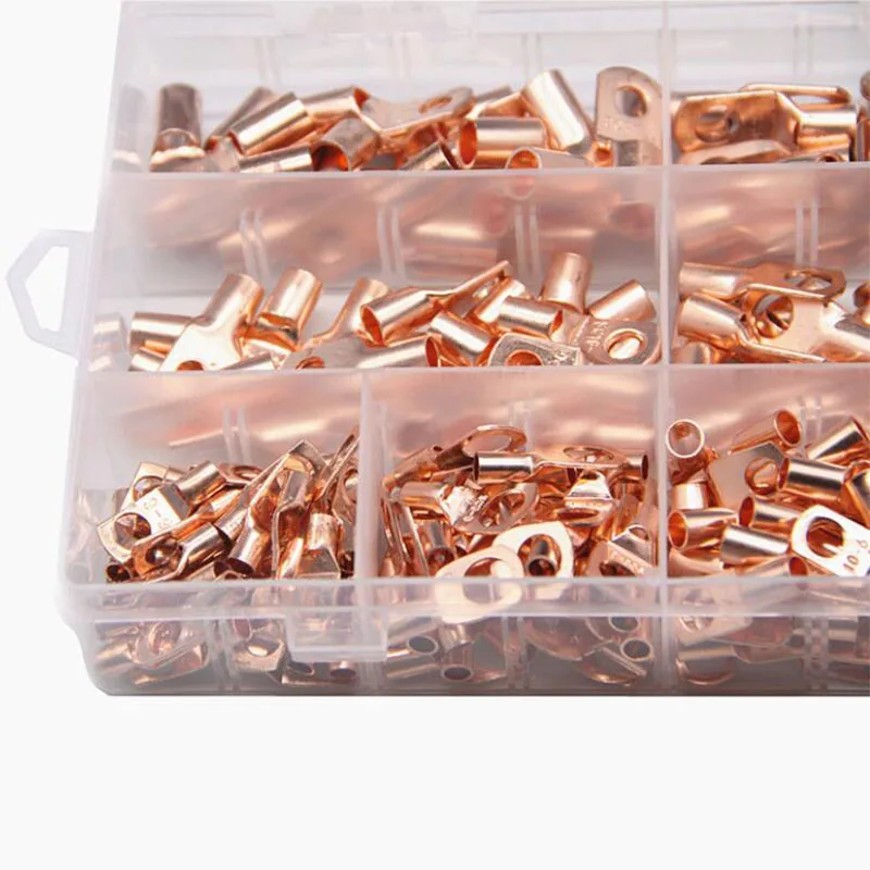 240Pcs Assortment Automotive Copper Ring Lug Terminal Wire Cable Crimp Wire Connectors Kit