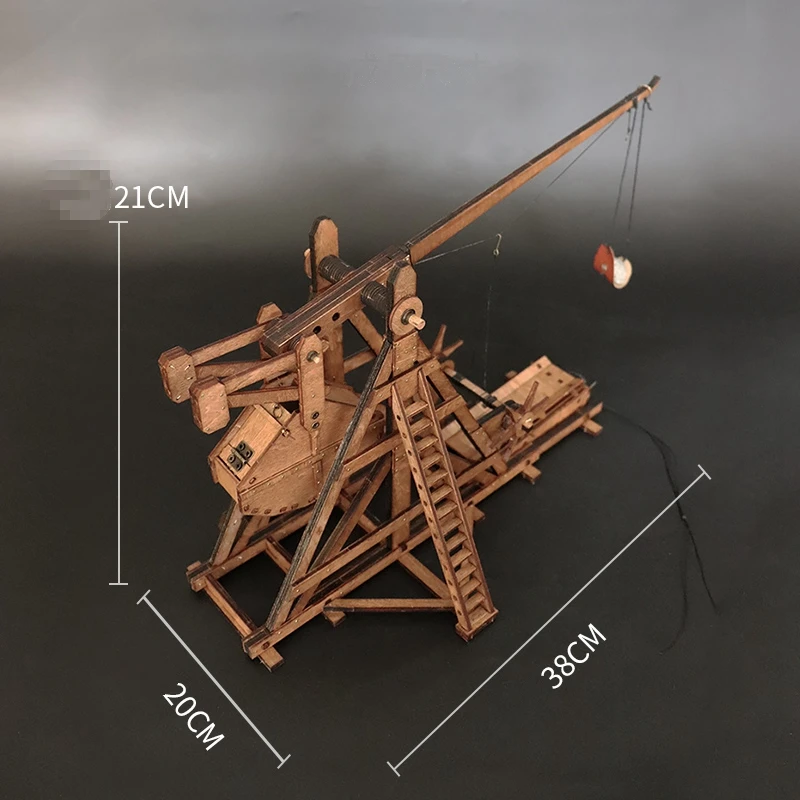 Counterweight trebuchet trebuchets assembling medieval ancient chariot wooden handmade model DIY ornament