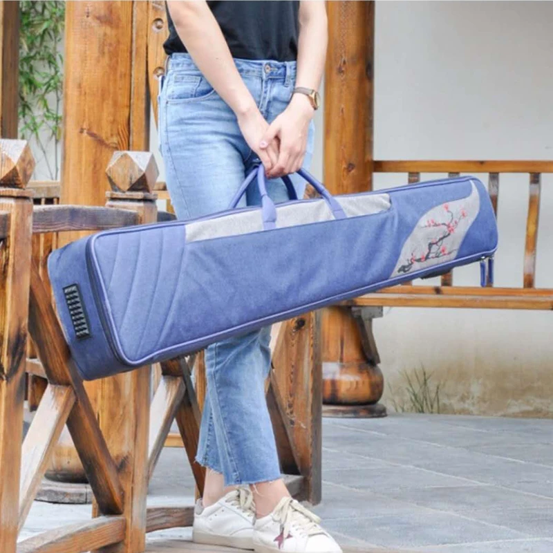 Guqin Case Portable Chinese Embroidered Oxford Guqin Case Can Carry Thickened Guqin Bag 3 Colors for Choose
