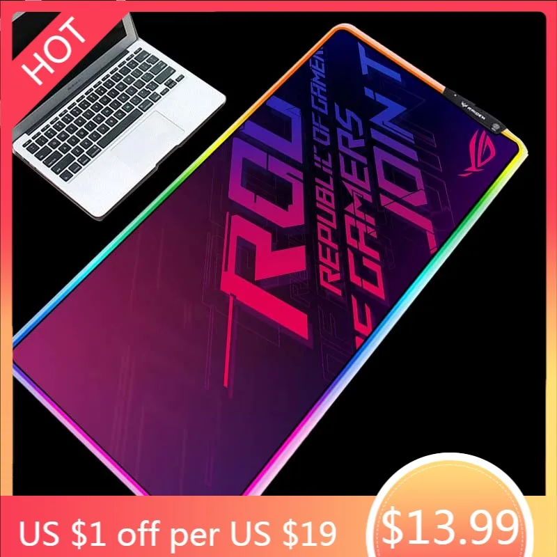 MRGBEST RGB cool gaming gaming ROG finished American mouse pad LED marquee keyboard pad