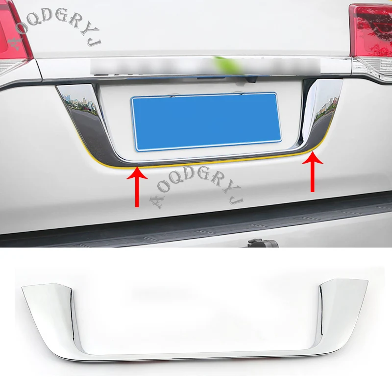 Car Styling 1pcs For Toyota Land Cruiser LC200 2016-2020 ABS Chrome Rear Trunk Car license Frame Molding Trim Cover