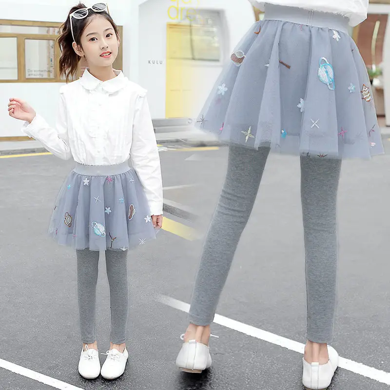 2025 neue Frühling Herbst Tutu Rock Leggings Mädchen Kinder Freizeit hose bequeme süße Baby kleidung Kinder kleidung