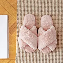 Winter Faux Fur House Slippers for Women #2