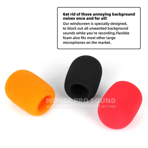 Imagen 2 del producto 2 uds esponja para parabrisas micrófono espuma a prueba de viento para HyperX SoloCast Hyper X Solo Cast USB micrófono Anti Pop filtro cubierta de pantalla