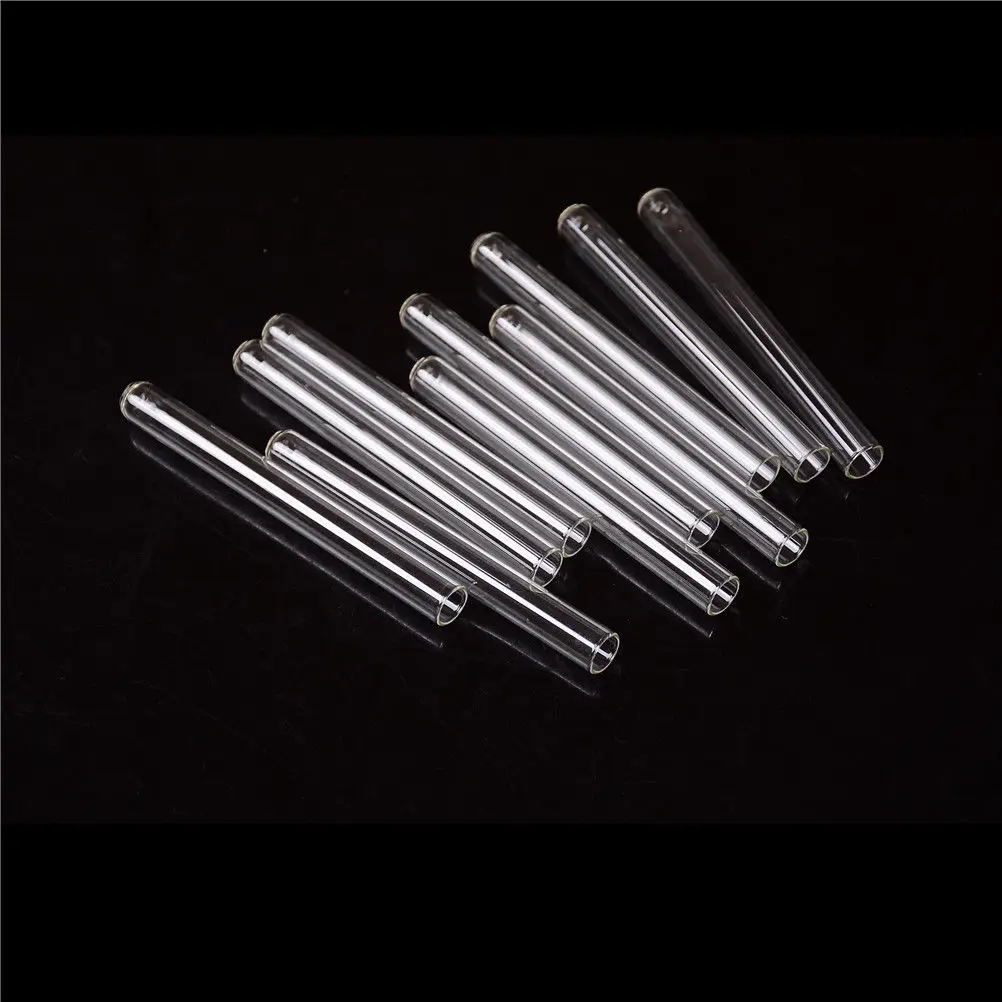 10pcs/lot Transparent Pyrex Glass Blowing Tubes 100mm Long Thick Wall Test Tube 10*100mm