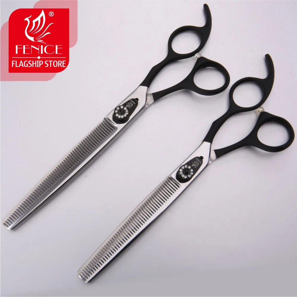 Fenice High Quality 7/7.5 inch dog grooming thinning scissors in dog shears makas tijeras thinning 35%