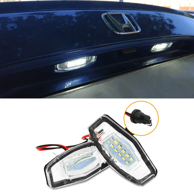 

Car LED Number License Plate Light For HONDA CIVIC CITY LEGEND ACCORD Error Free White 6000k