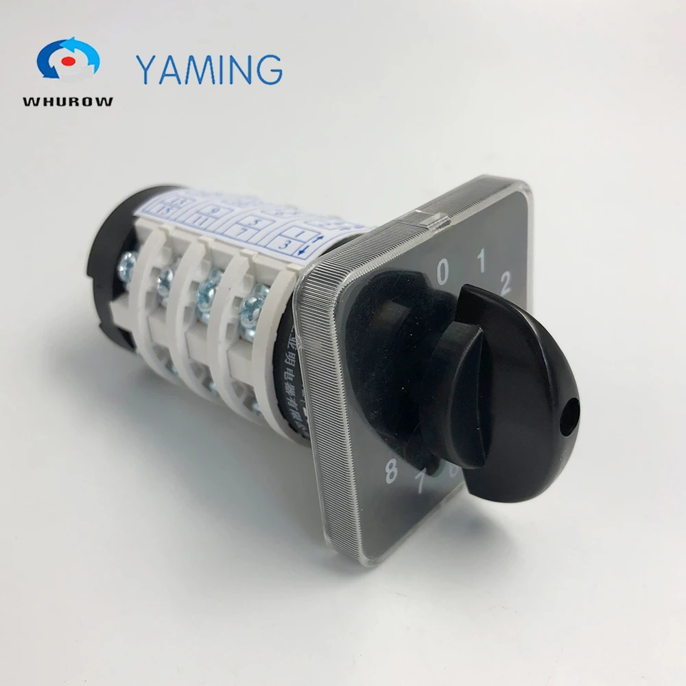 Cam Switch YMZ12-20/4 Electrical 0-8 Positions Silver Contact Latching 20A 690V 4 Poles Control Rotary Changeover Interuptor