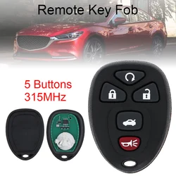 315Mhz 5 Buttons Remote Car Shell Keyless Entry Key Case Fob with Electronics OUC60270 22936101 Fit for Chevrolet Cadillac GMC