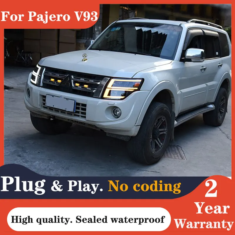 2 PCS Car Lights for Pajero V93 Headlights 2009-2021 V97 LED Headlight Montero V75 V77 Dynamic Signal Animation DRL Accessories