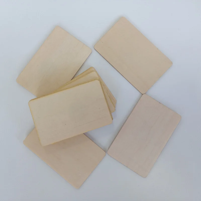 New Product Wooden 10 Pcs NFC 213 216 RFID Basswood Blank Digital Business Card DIY Crafts Laser Engraving New Materials