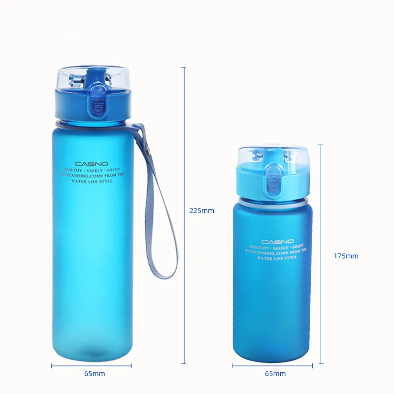 400ml/560ml Water Cup Sport Water Bottle Couple Water Cup Plastic Portable Water Container Anti-drop Outdoor Rope Water Bottle