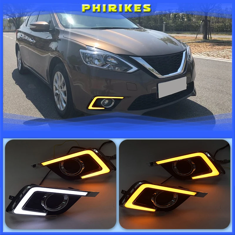 

car-styling For Nissan Sentra 2016 2017 LED driving DRL with Daytime Running Light style Daylight Fog Head Lamp