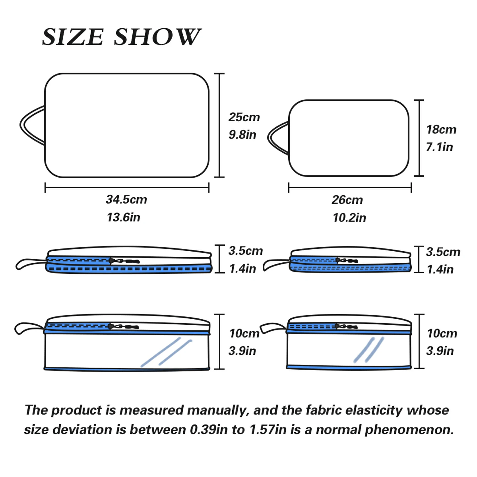 Juego de 3 piezas de almacenamiento para maleta, bolsa organizadora de viaje con patrón personalizado, portátil, para equipaje