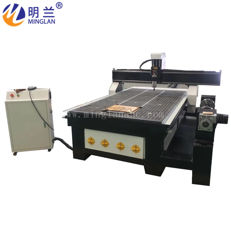 CNC woodworking machine 1325 with rotary turning attachment