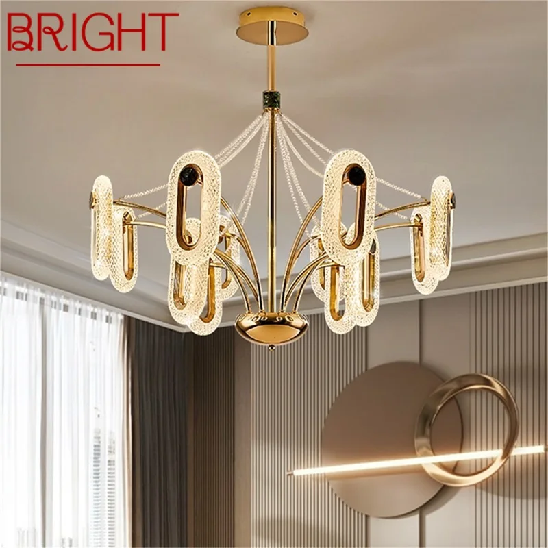 

BRIGHT Nordic Chandelier Lamp Fixtures Modern Pendant Lights Five Rings LED Home for Home Decoration