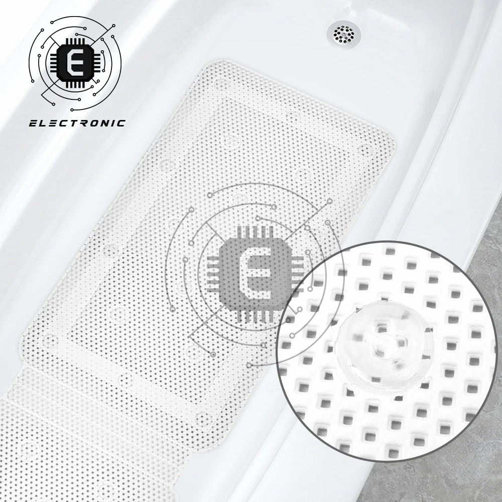 PVC Breathable Non-slip Bathroom Bathtub Mat, with Suction Cup and Pillow Non-slip Mat, Suitable for Bathroom and Bathtub