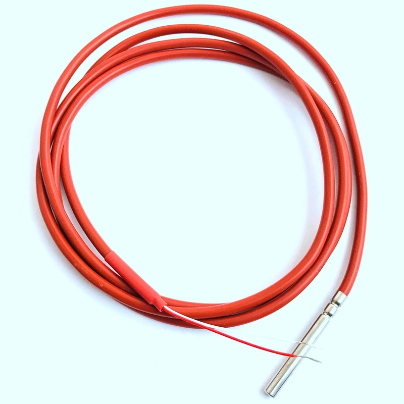 2 Wire PT1000 Temperature Sensor Thermistor Silicone Gel Coated 1.5Meters Probe 45mm x 5mm -50-180 Centigrade RTDs Retail