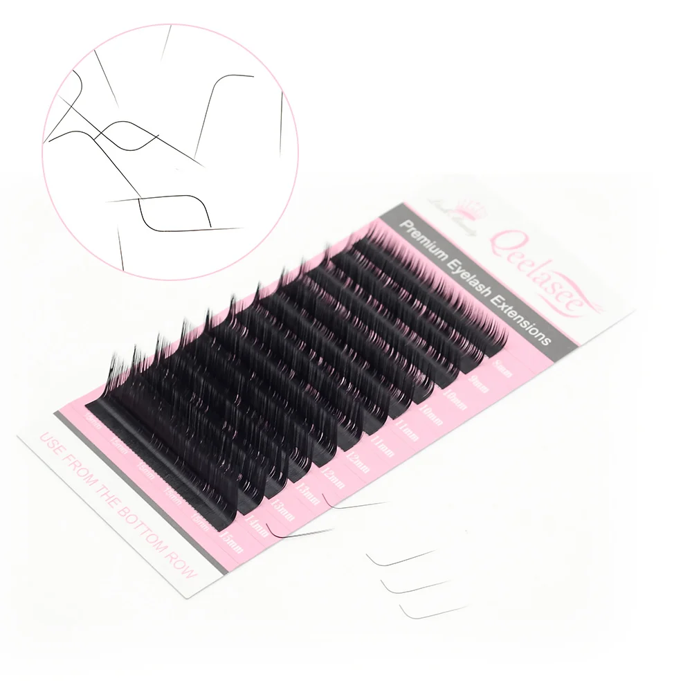 10 Stück Qeelasee 0.03/0.07/0.10 M/LC/L+/LD/L Curl Falsche Wimpernverlängerungen aus Nerzmaterial, Schwarz, Gemischte Tray-Packung für Make-up-Wimpern – Detail 14