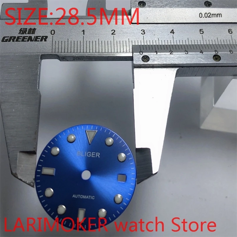 No logo 28.5MM Sterile Watch Dial gray Watch Dial Parts Fit ETA 2836/2824 DG2813/3804 Miyota 8215 821A MH35 36 Movement
