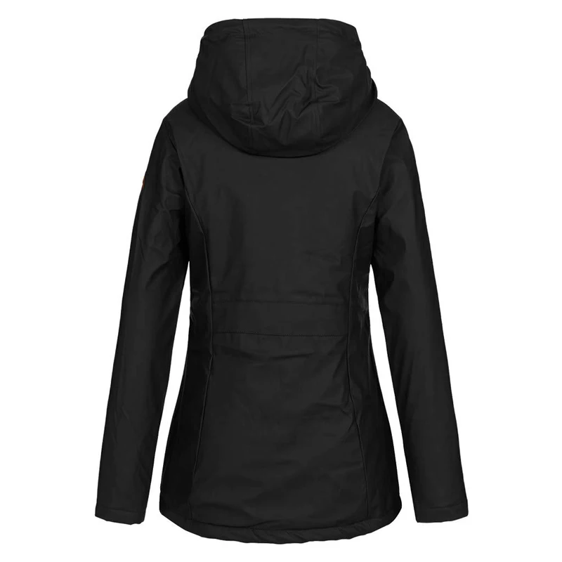 Inverno casual hoodies feminino casaco de pelúcia botão grosso bolso quente com capuz casaco mulher preto casaco de inverno parkas