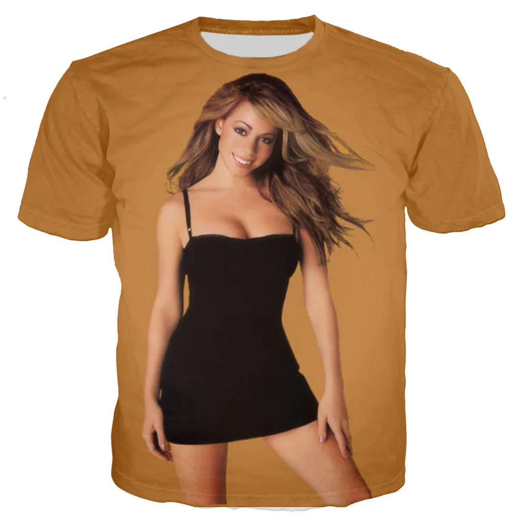 New Sexy Goddess Mariah Carey T-shirts Men Women New Fashion 3D Mariah Carey Printed T-shirt Casual Style Unisex Streetwear Tops