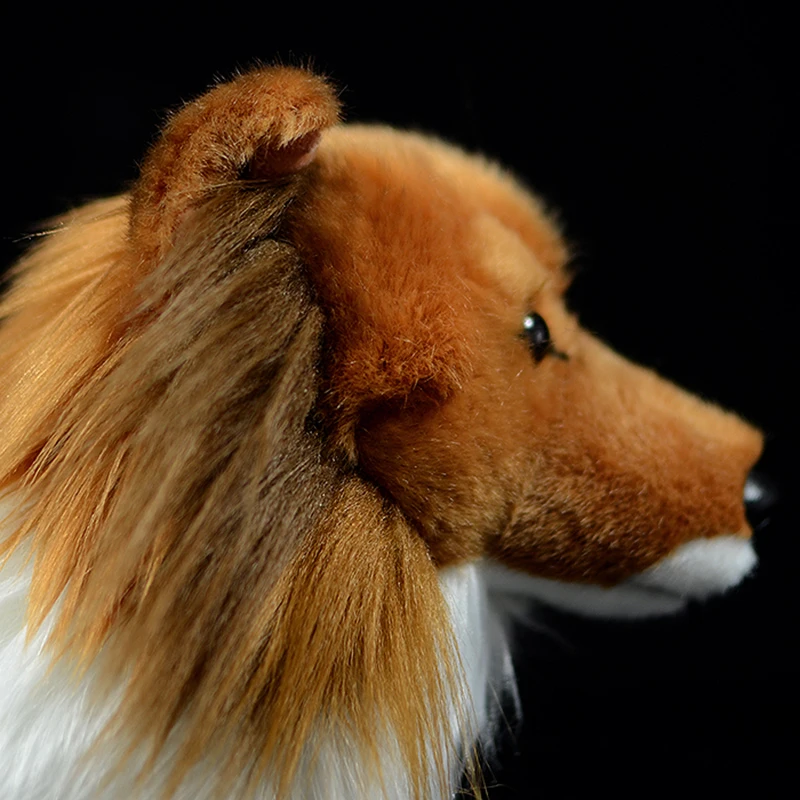 Nette Simulation Collie Plüsch Spielzeug Sheltie Shetland Schäferhund Puppe Collie-grobe Beschichtet Echt Leben Tier Modell Für Kinder geschenk