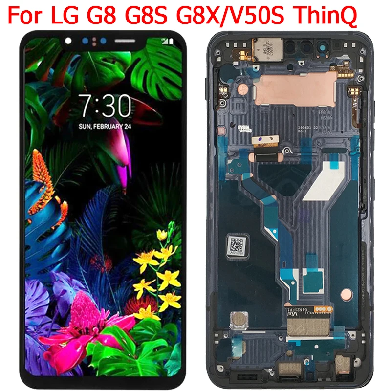 

New For LG G8 G8s G8x V50s ThinQ LCD Display Touch Screen With Frame G8 G820 G8S G810 G8X G850 V50S V510N LCD Parts