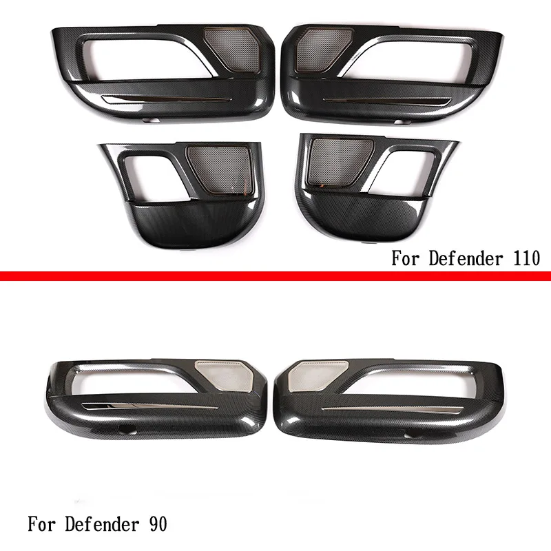 ABS Carbon Car Door Protection Anti-kick Protection Panel Cover Stickers For Land Rover Defender 90 110 2020-21 Car Accessories