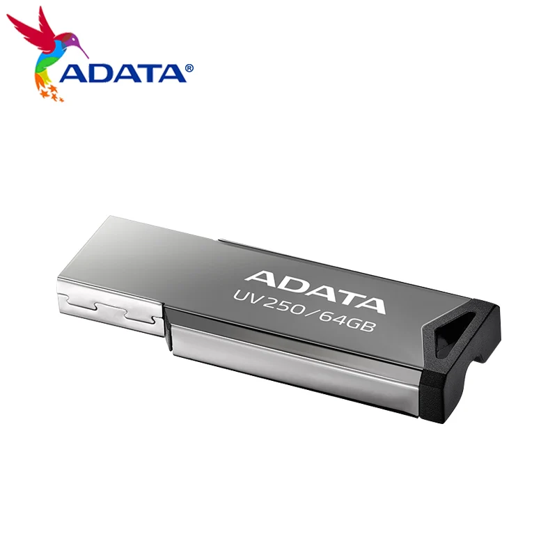 Adata-محرك فلاش معدني UV250 2.0 ، 64 جيجابايت ، 32 جيجابايت ، 16 جيجابايت ، محرك فلاش للكمبيوتر ، أصلي