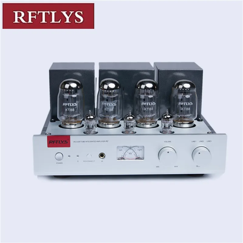 RFTLYS A2 KT88 Push Pull Tube Amplifier HIFI  Integrated 12AU7 Lamp AMP With Bluetooth