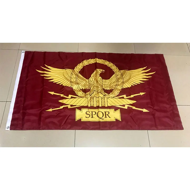 SPQR Roman Empire Senate and People of Rome Flag 2ft*3ft (60*90cm) 3ft*5ft (90*150cm) Size Christmas Decorations for Home