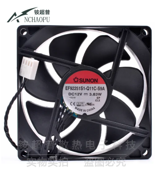 

SUNON EF92251S1-Q11C-S9A DC 12V 3.83W 92x92x25mm 4-Wire Server Cooling Fan